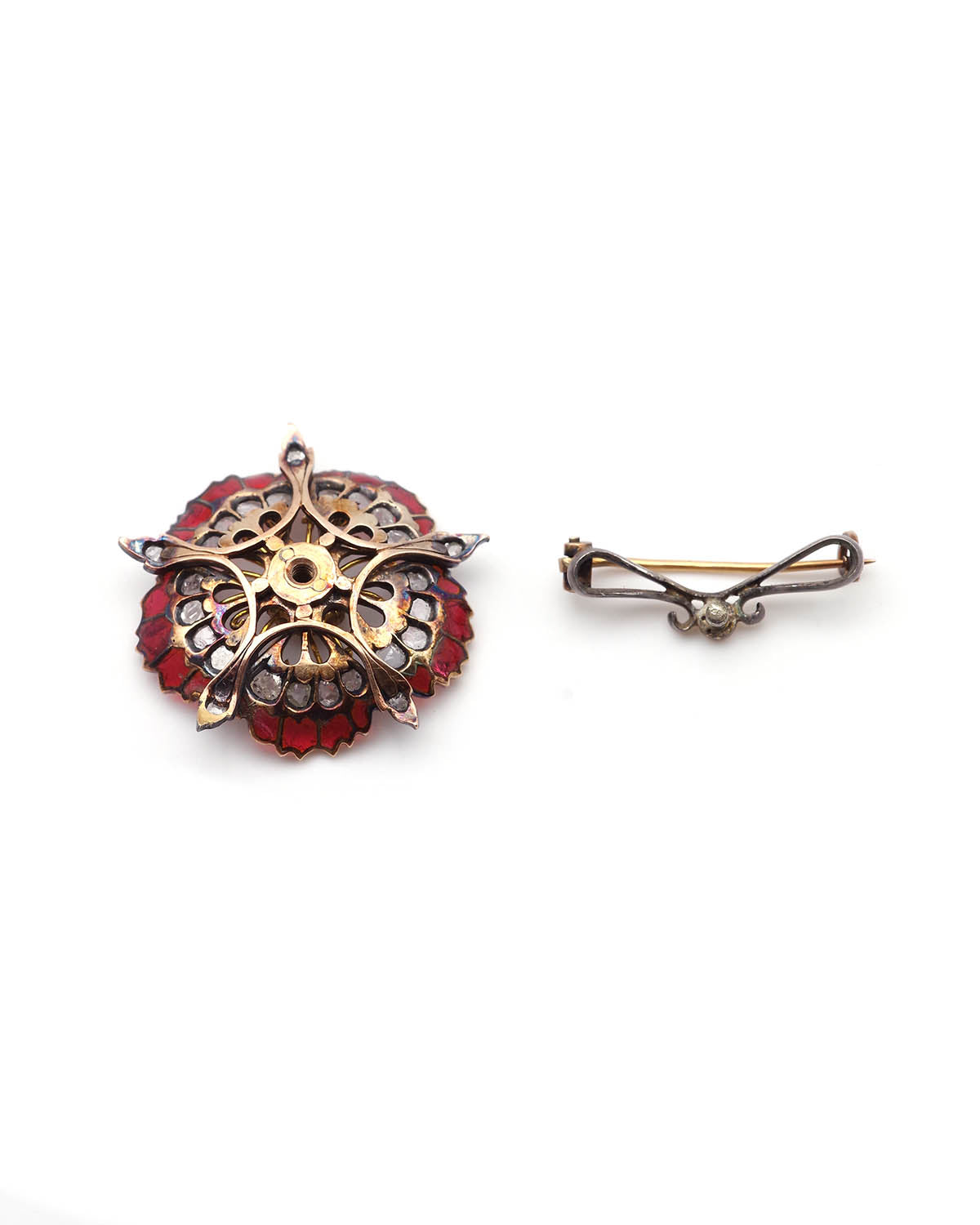 Broche coquelicot en or