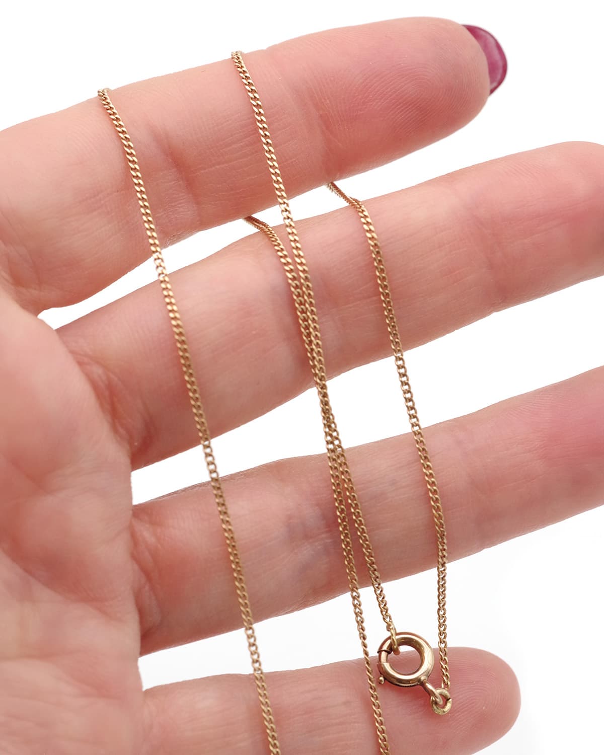 chaine vintage gourmette en or