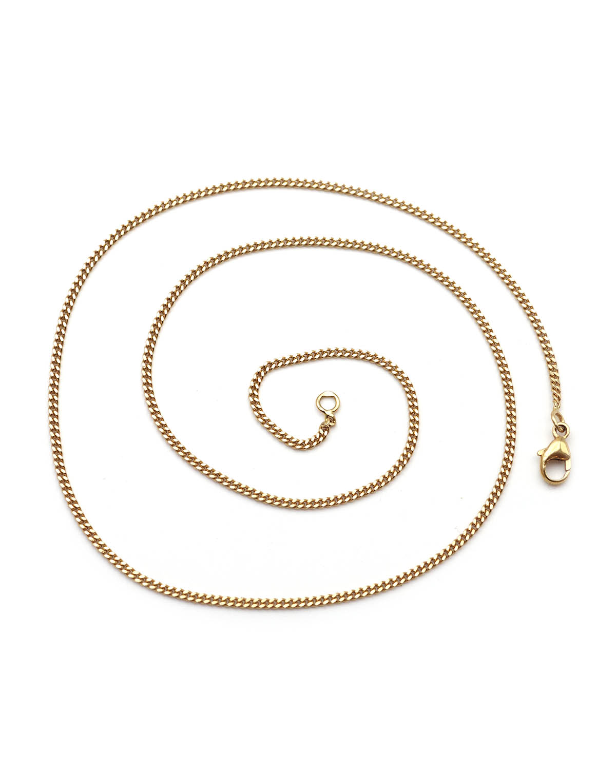 18k gold curb chain