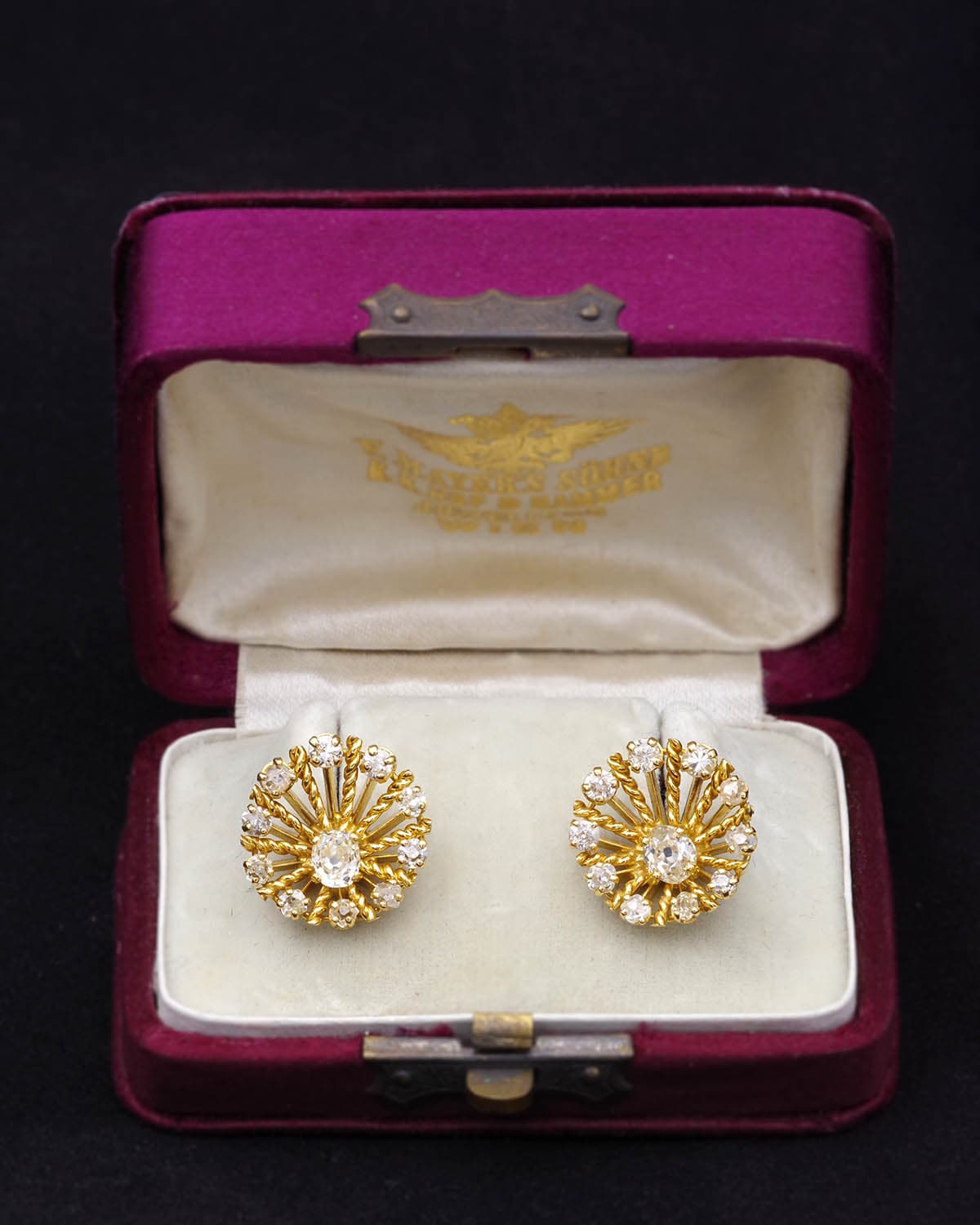 Vintage diamond stud earrings