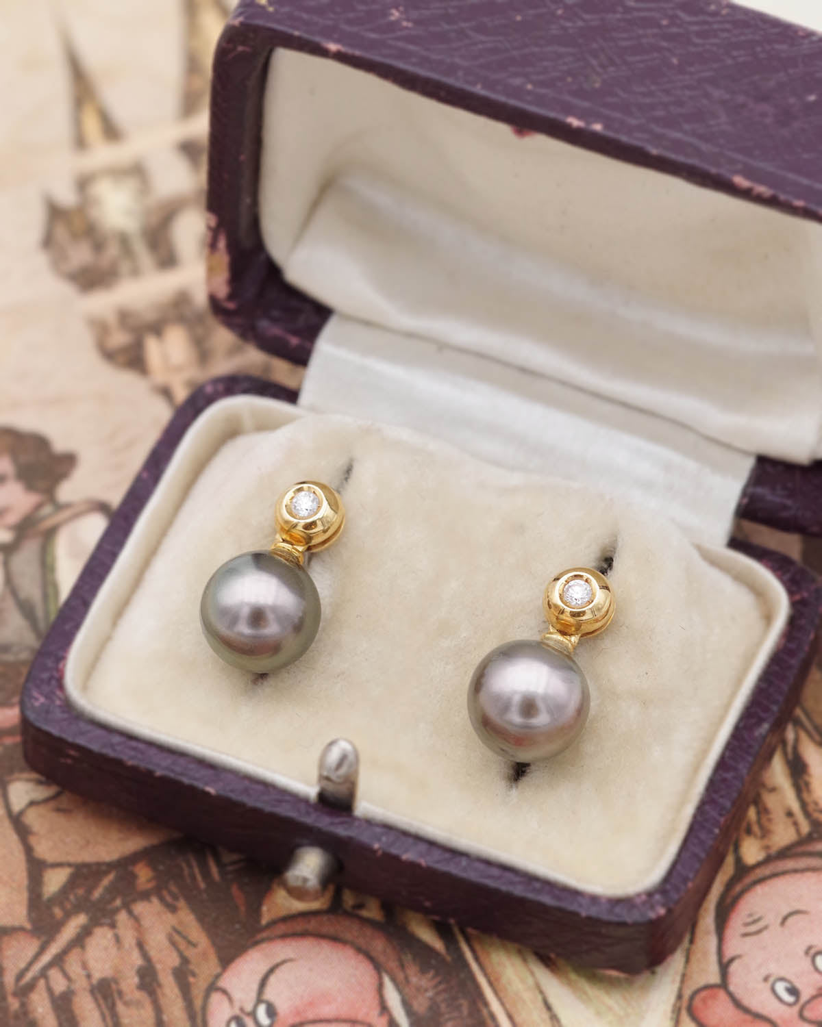 clous d'oreille perle de tahiti