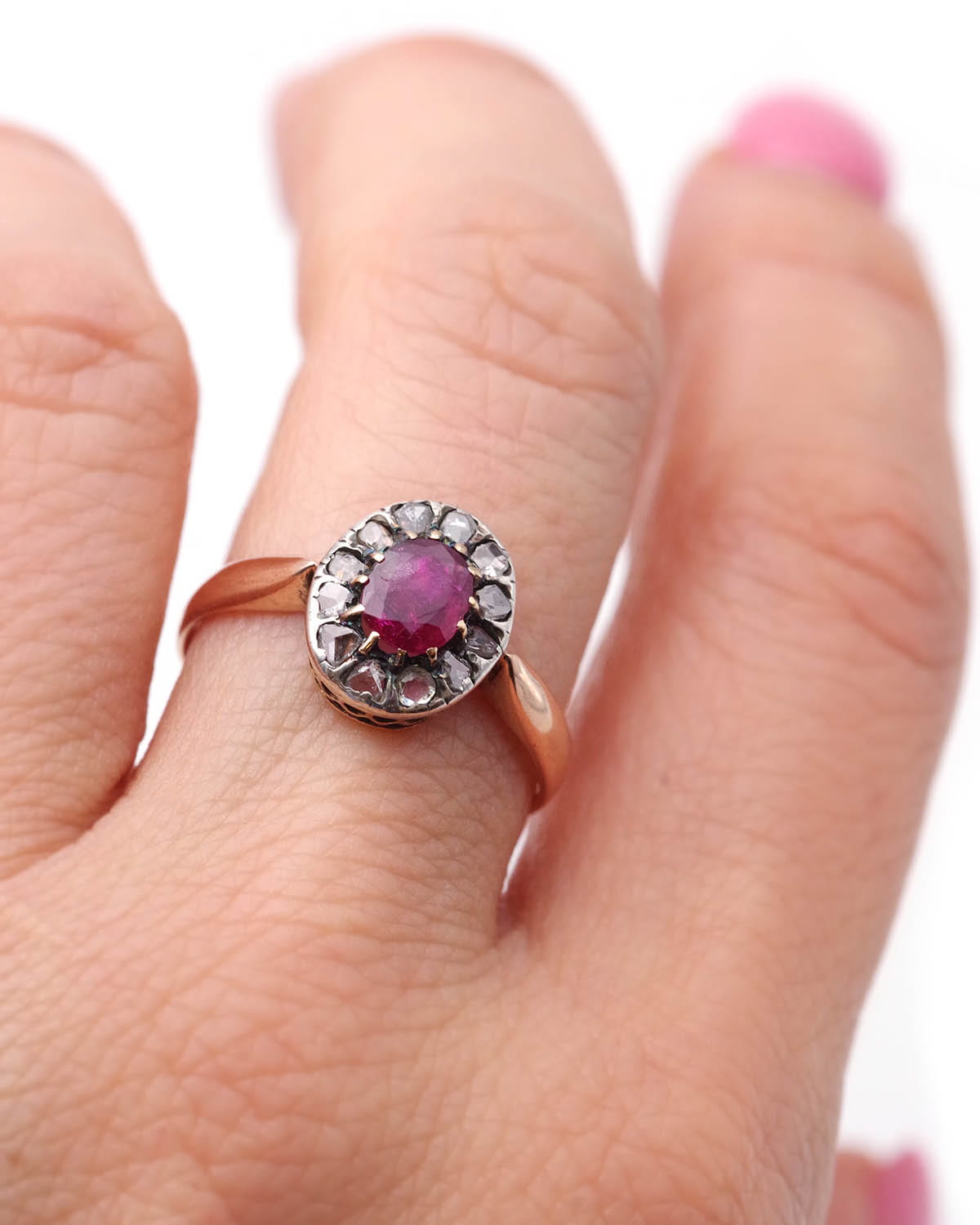 Ruby diamond ring