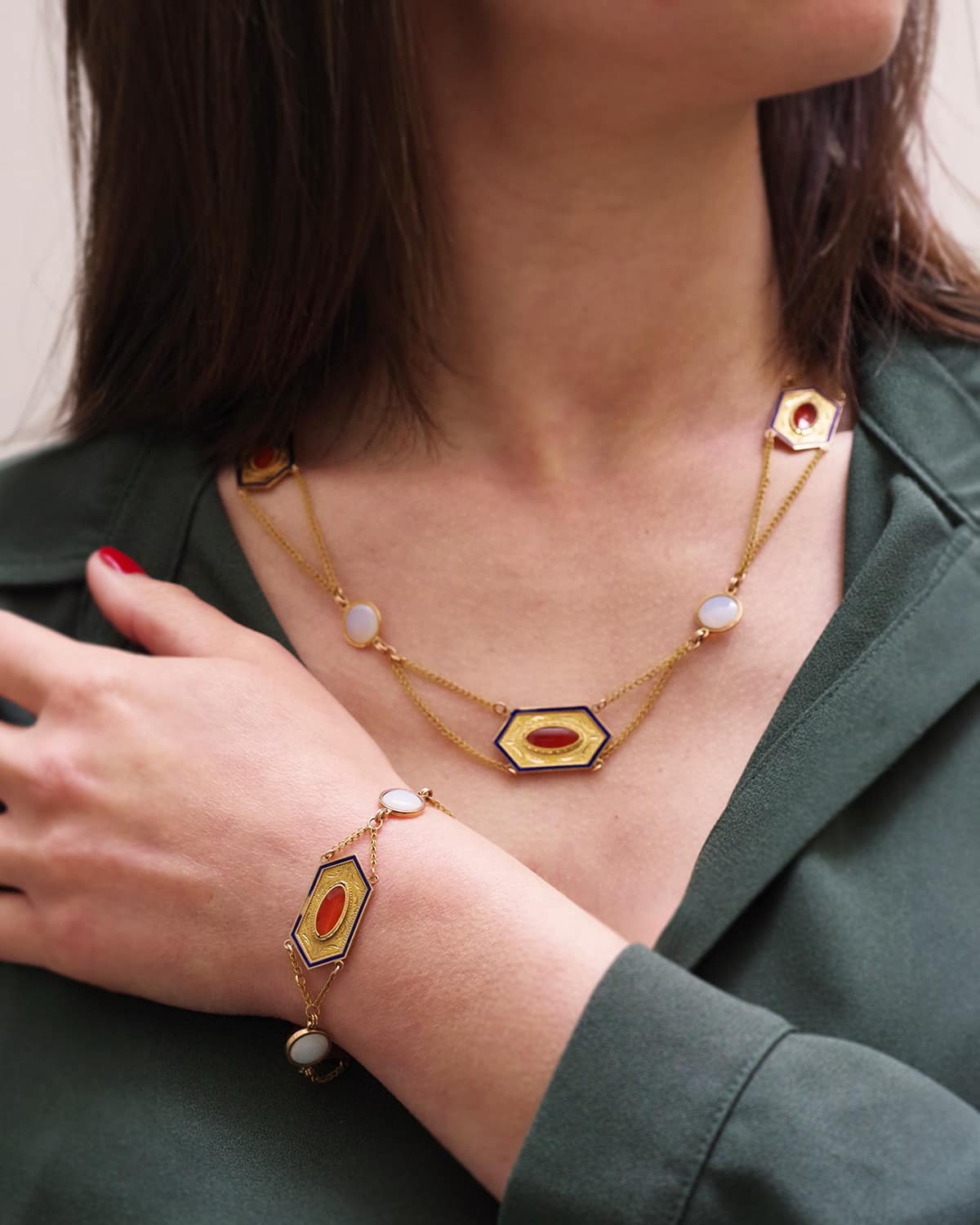 First french Empire necklace in gold