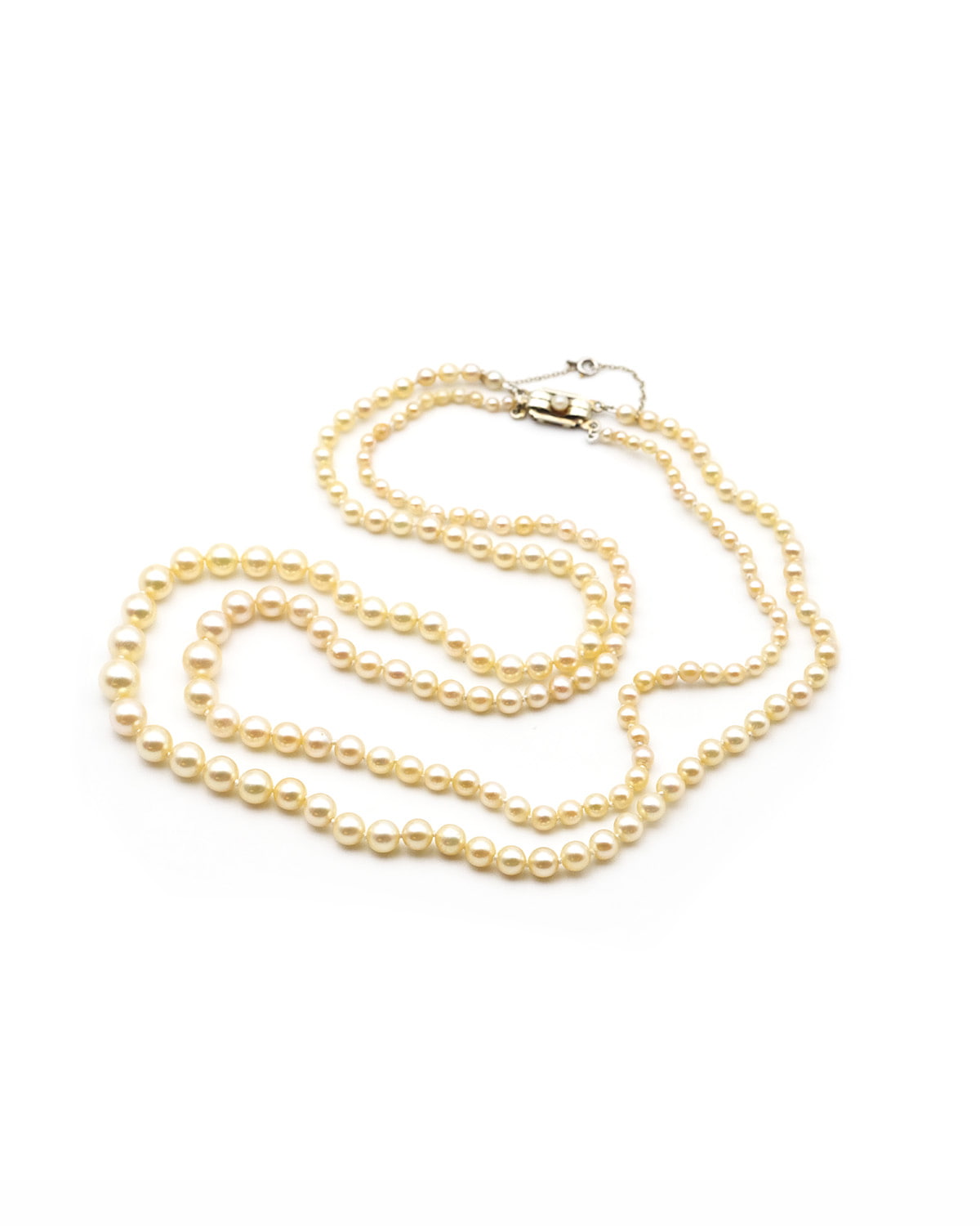Collier double rang perles