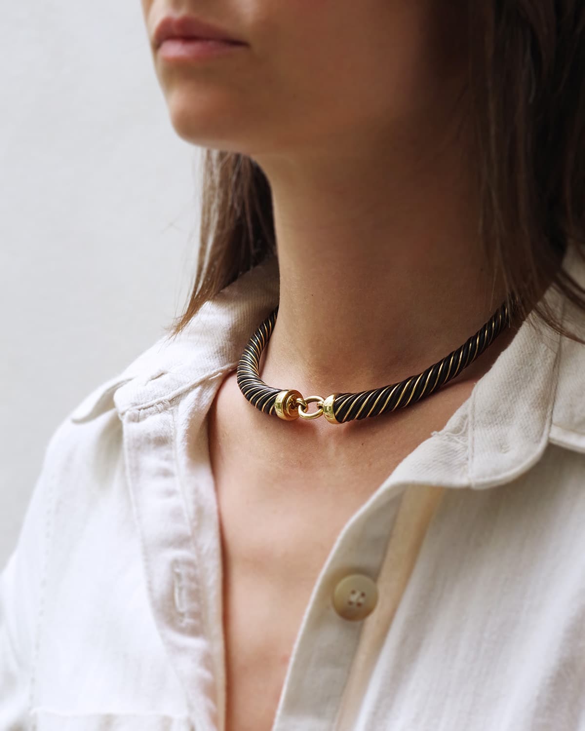 Collier vintage gay frere poil elephant