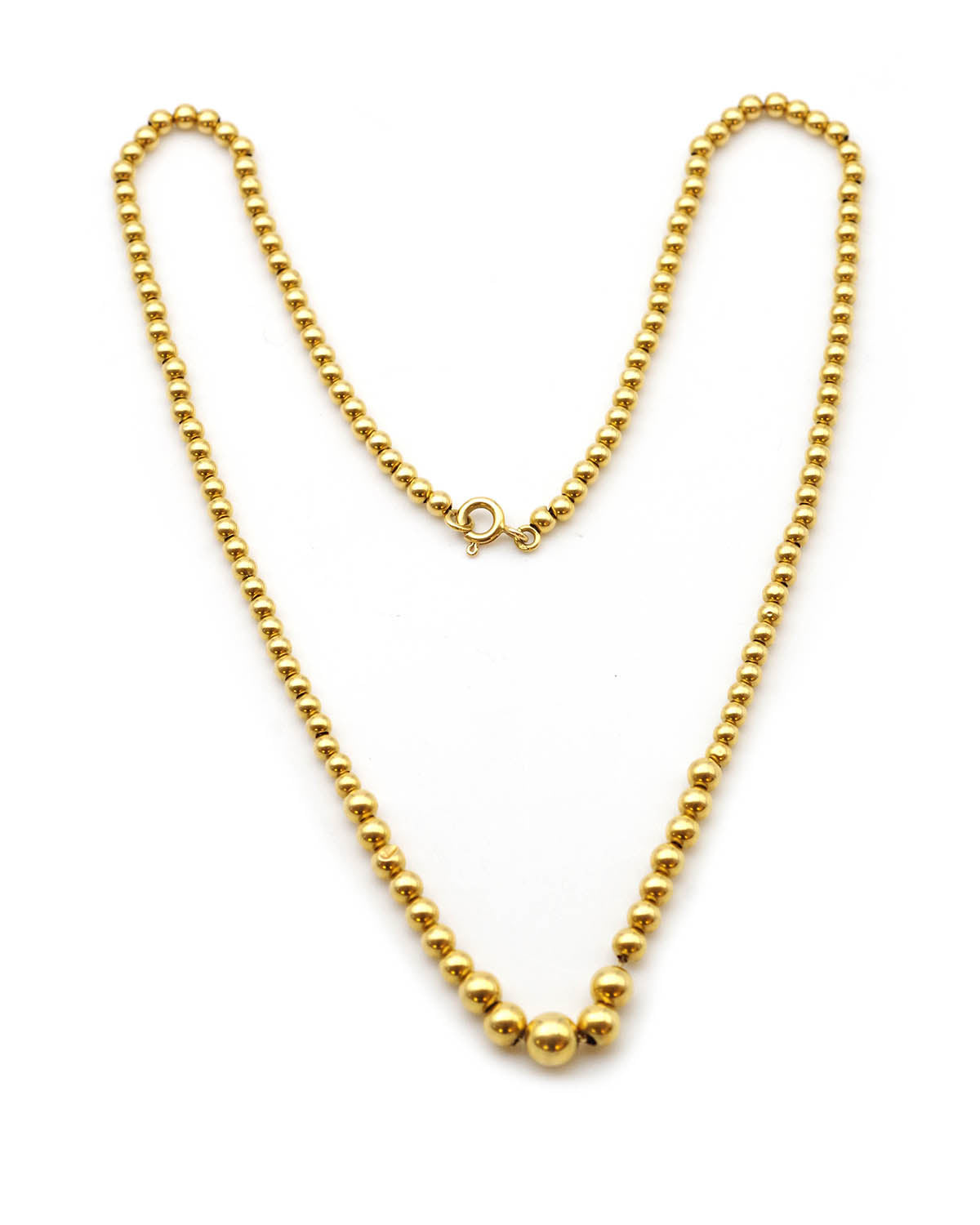 Marseilles necklace gold beads