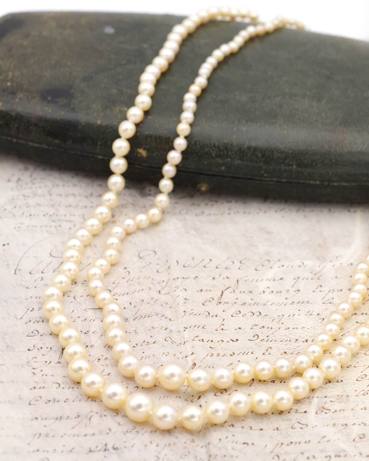 Collier double rang perles