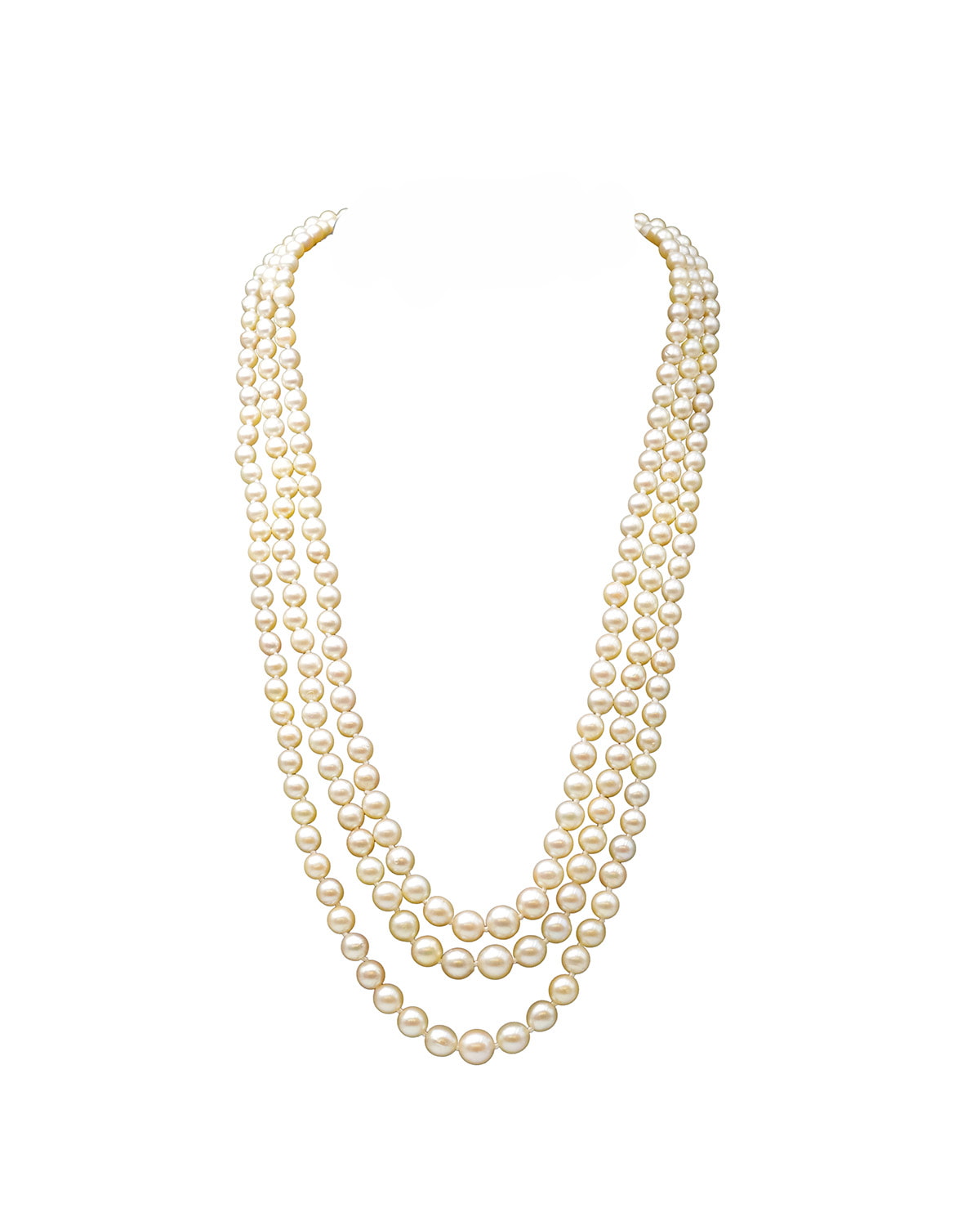 collier de perles 3 rangs