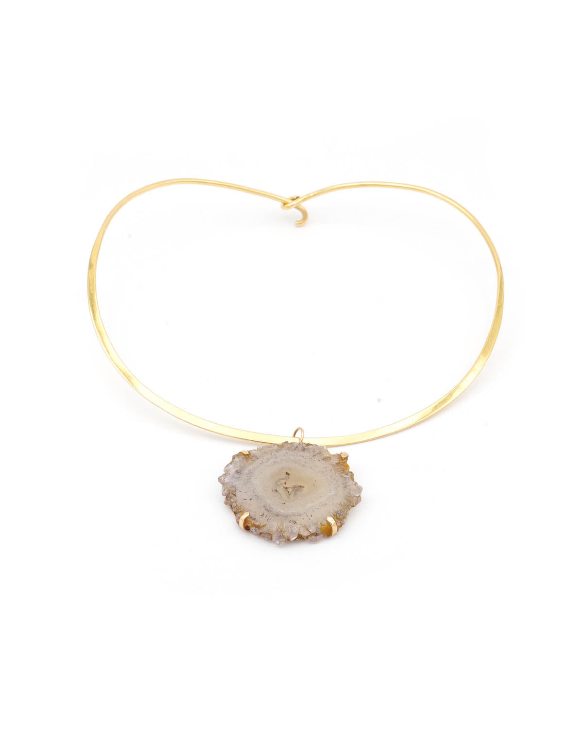 Collier quartz en or