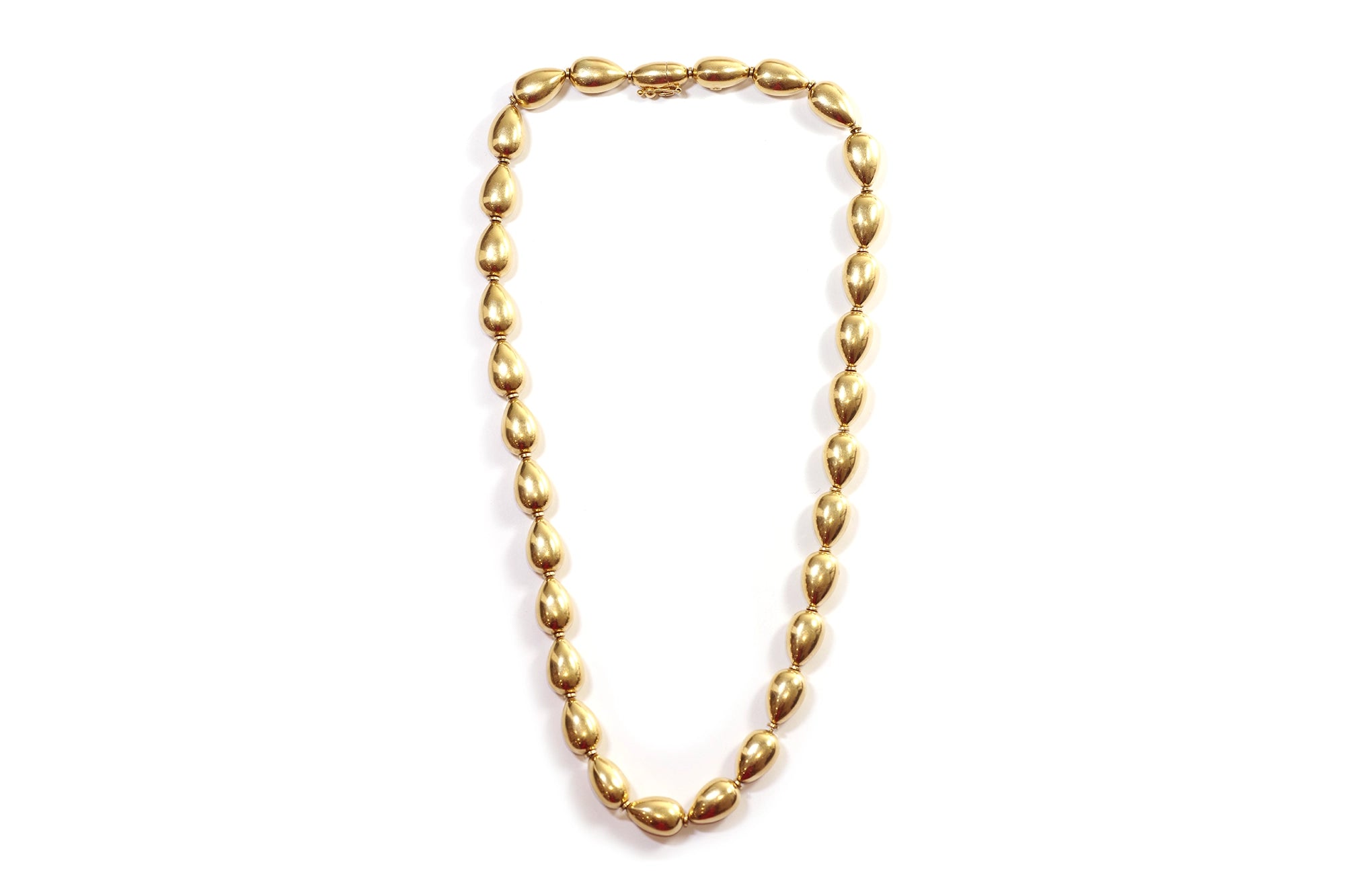 Antique gold beads pearls necklace