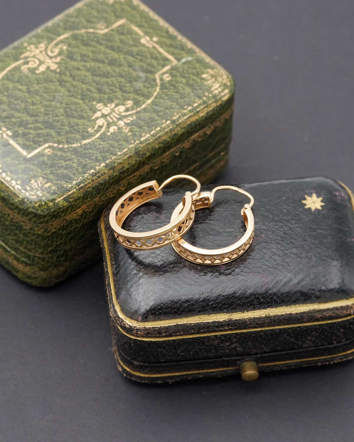 hoop earrings in gold