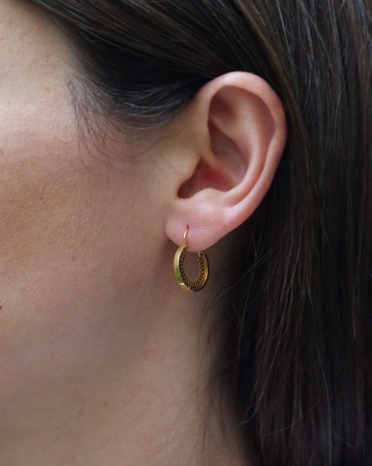 Gold hoop earrings