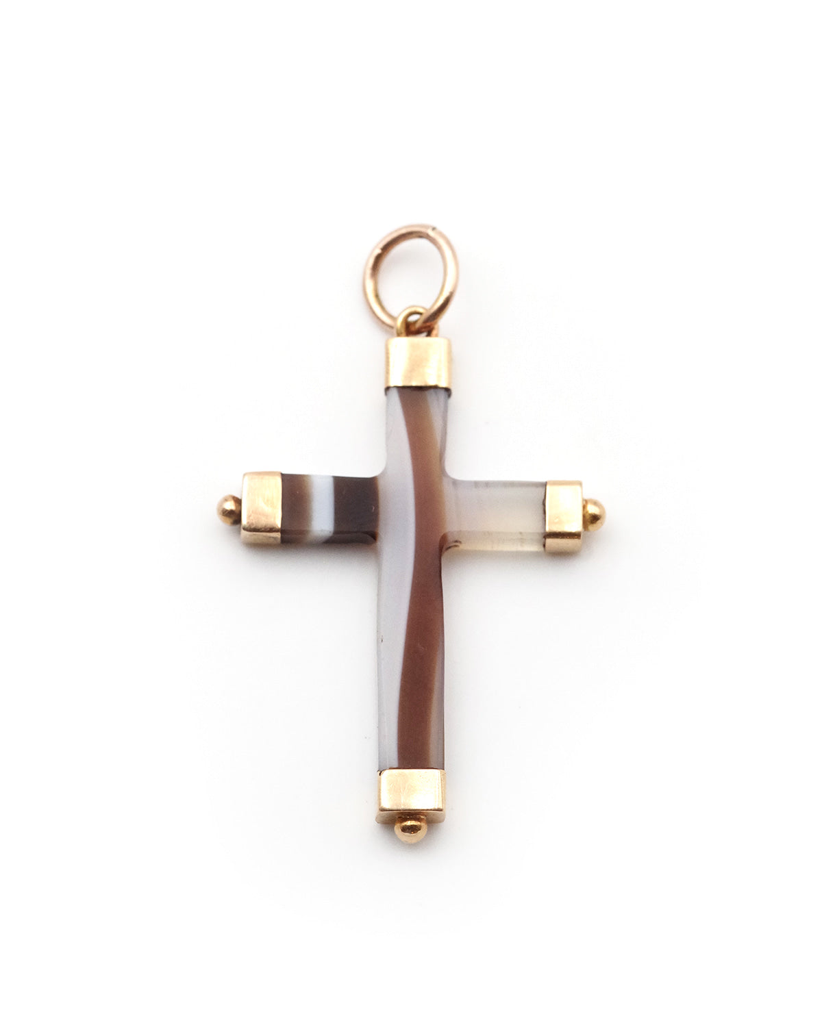 Pendentif croix agate