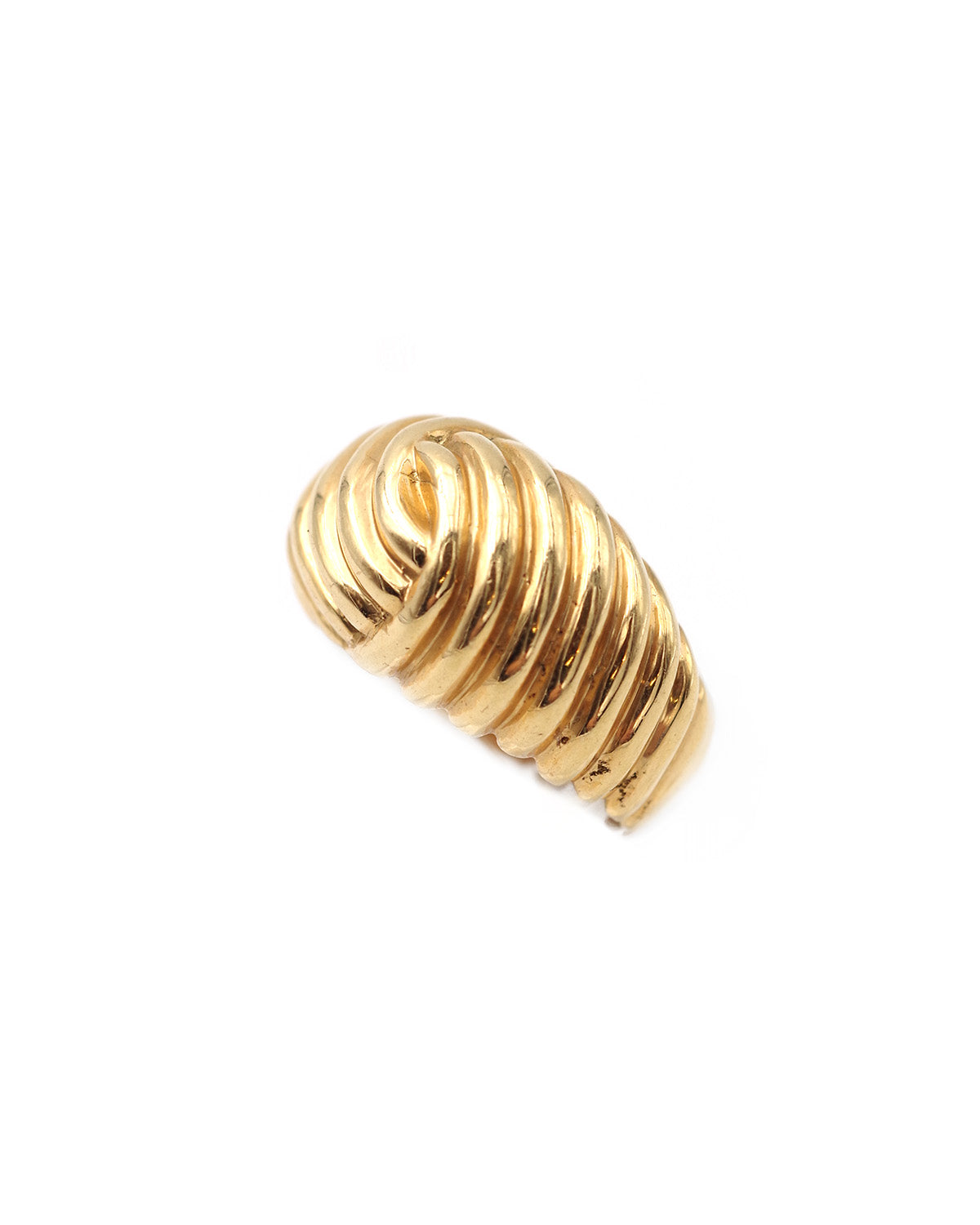 Croissant dome gold ring
