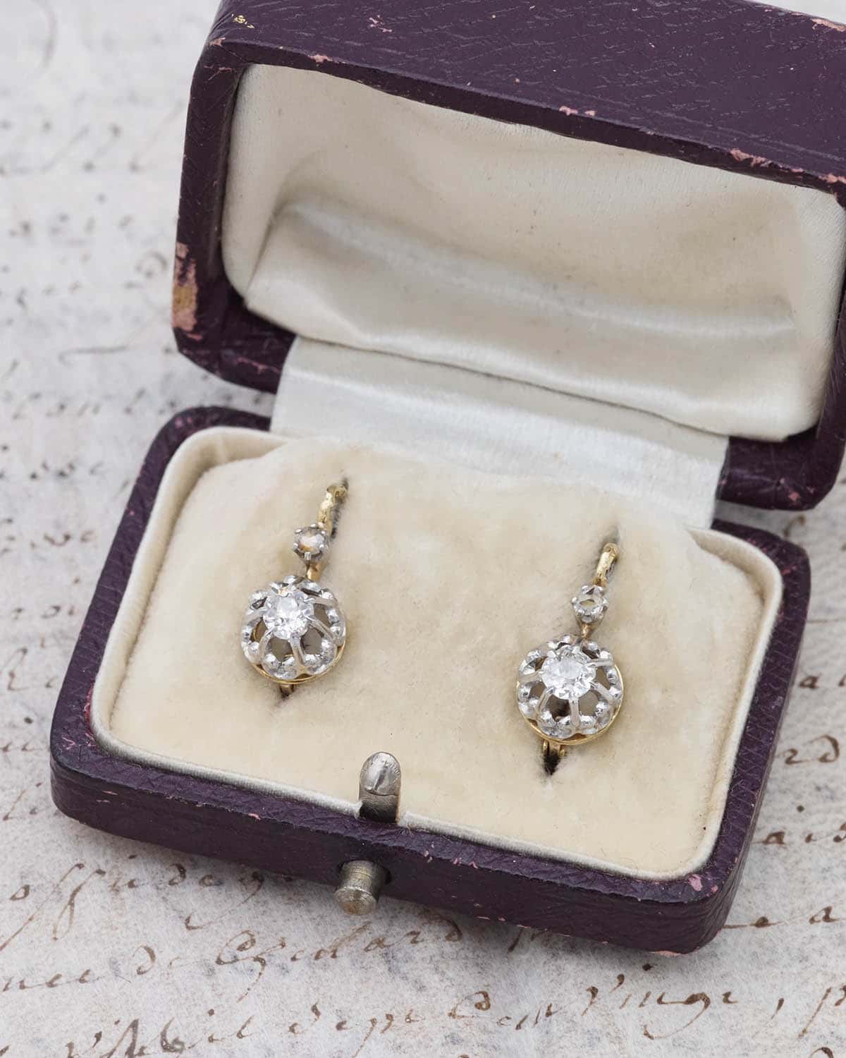 Dormeuses diamants en or