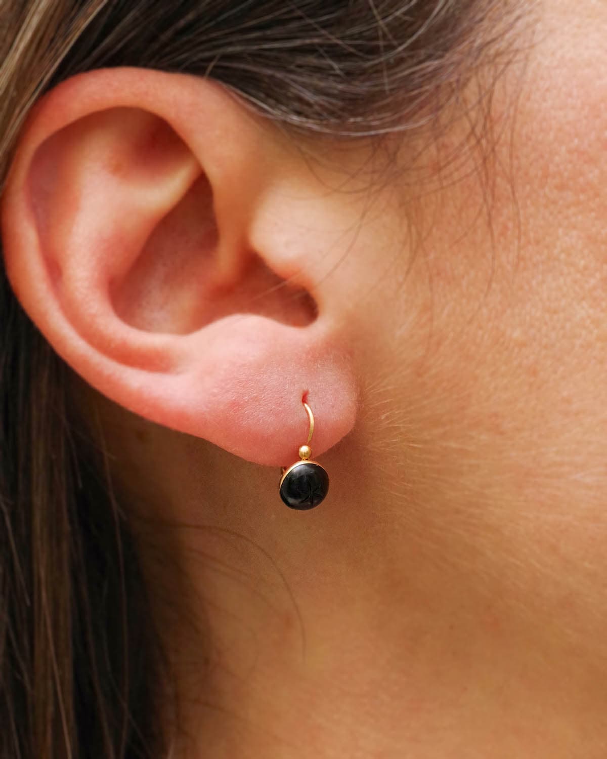 Antique victorian black earrings
