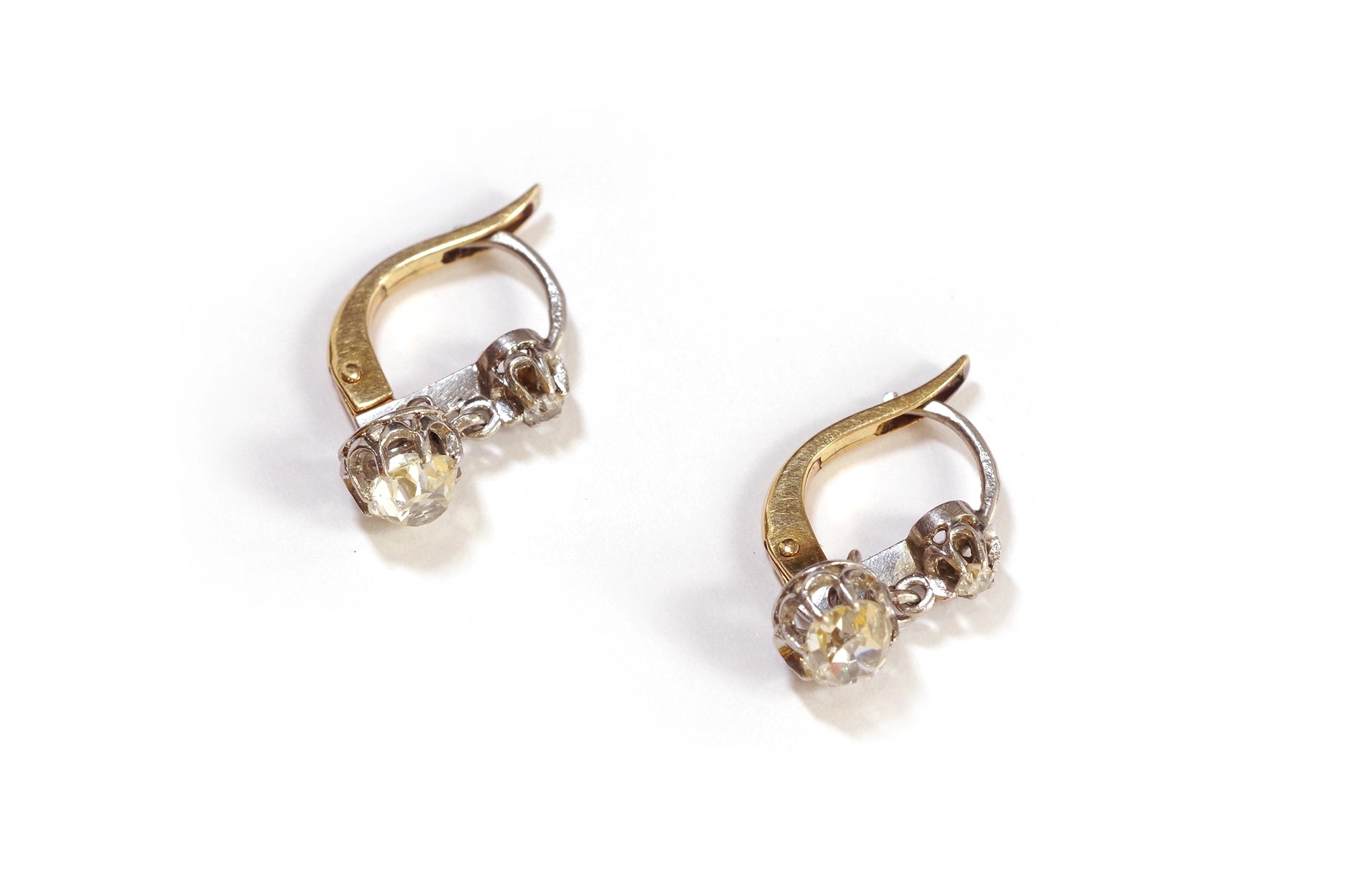 Dormeuses diamants anciennes