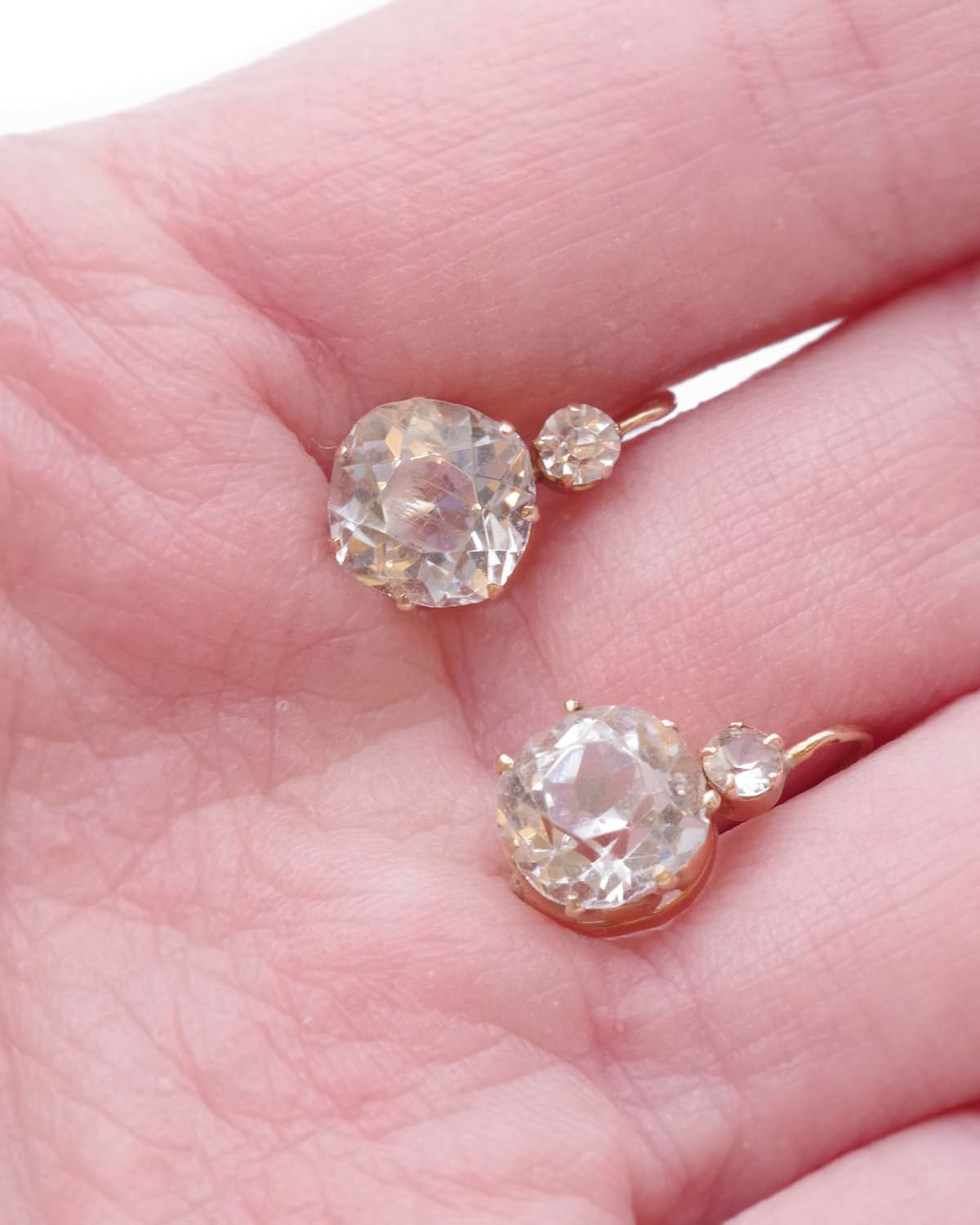 Antique rock cristal earrings