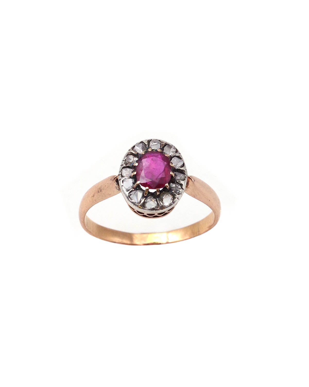 bague rubis diamants en or