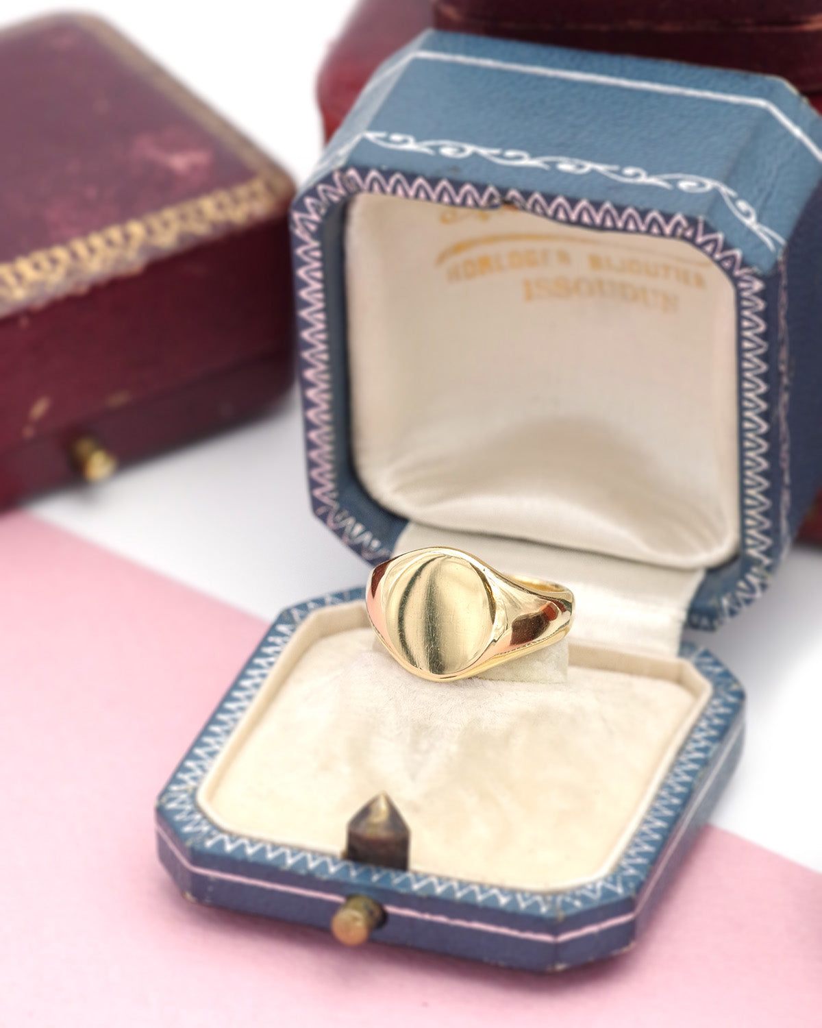 Vintage blank signet ring
