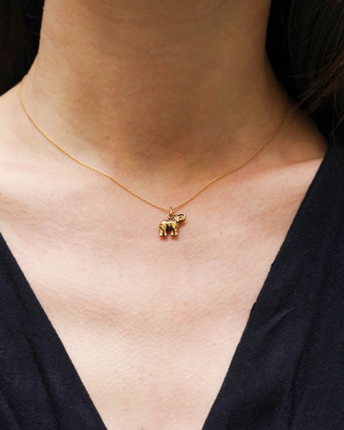 breloque éléphant en or