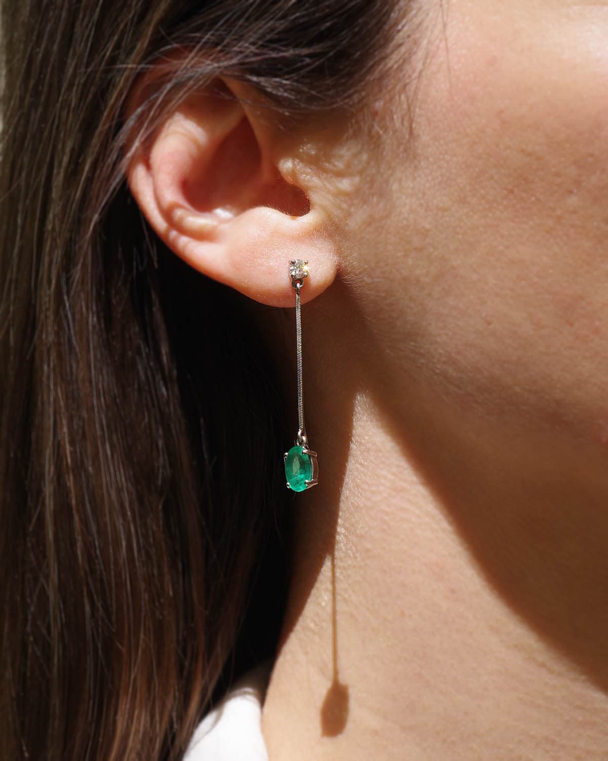 Colombian emerald earrings
