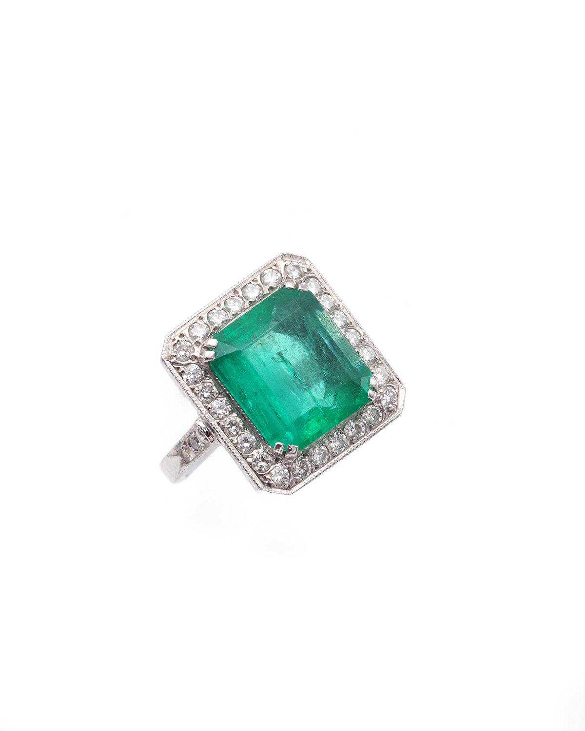 4.7 cts colombian emerald ring