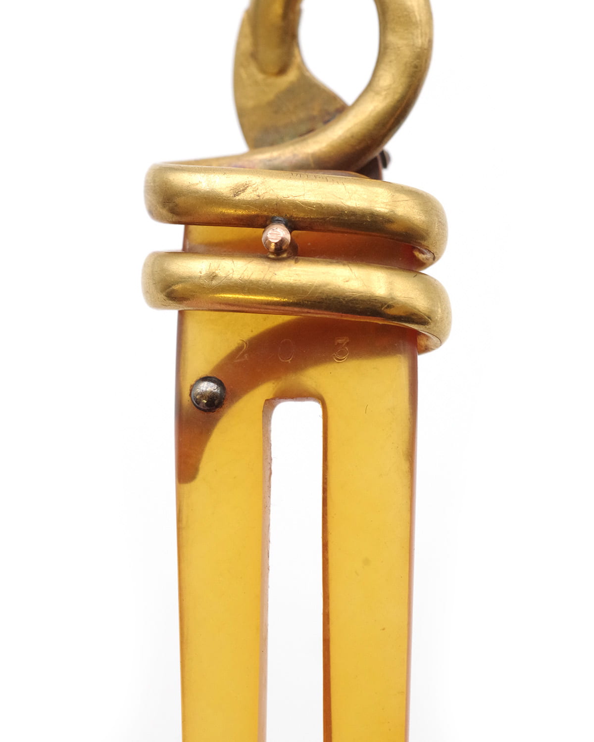 Antique horn snake chaumet hairpin