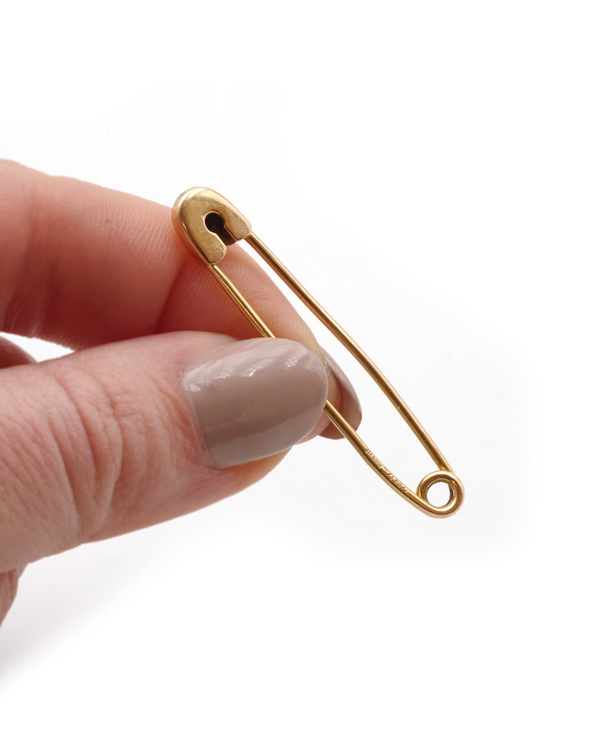 Edwardian safety gold pin