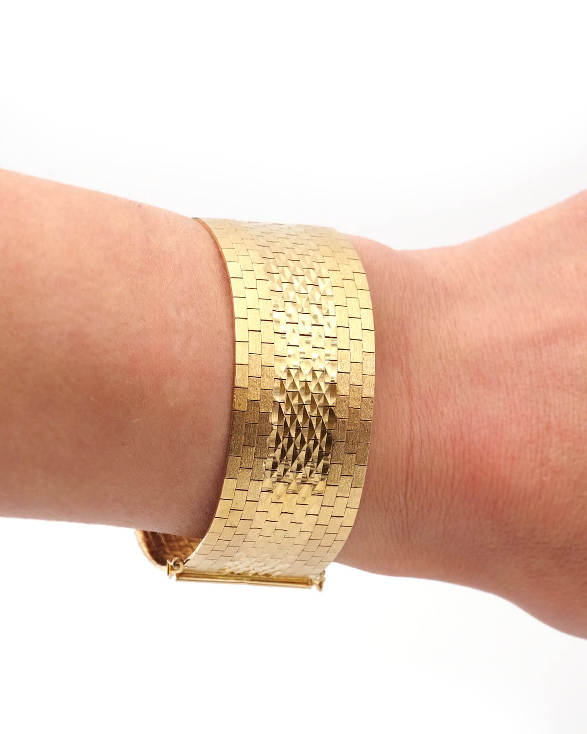 Bracelet ruban bandeau en or
