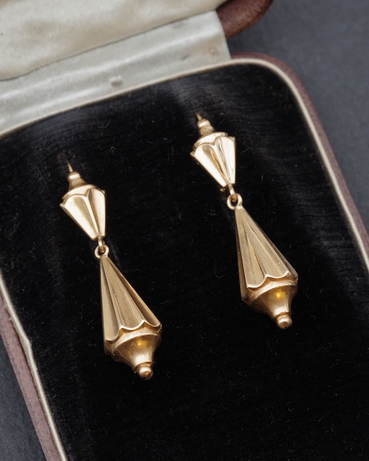 French gold earrings