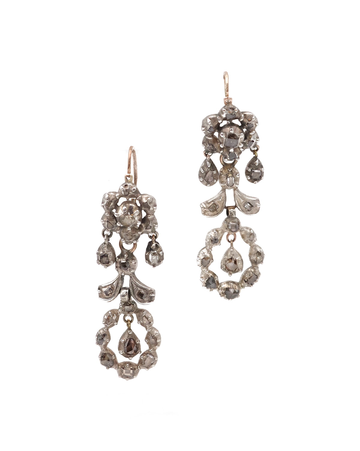 boucles d'oreille en or et diamants
