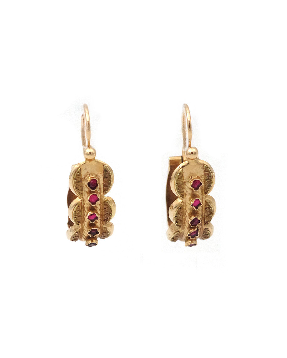 French antique earrings in gold