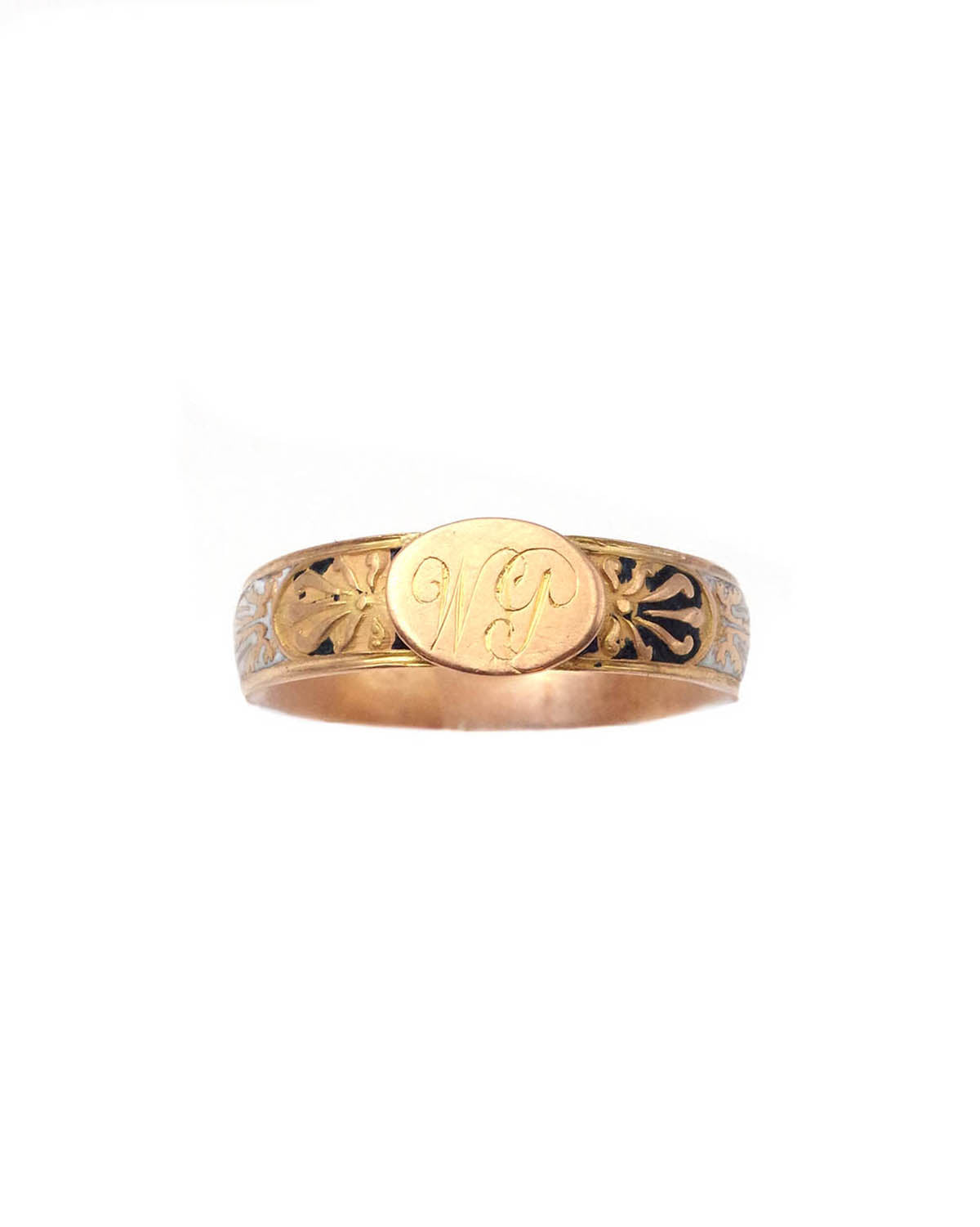 Bague homme chiffrée en or
