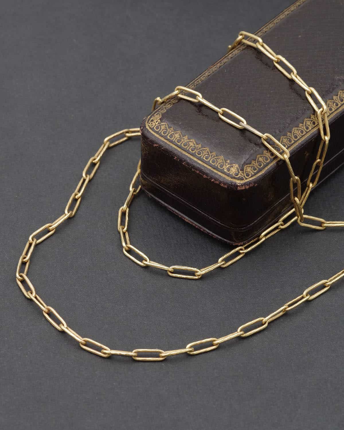 Vintage gold paper clip chain