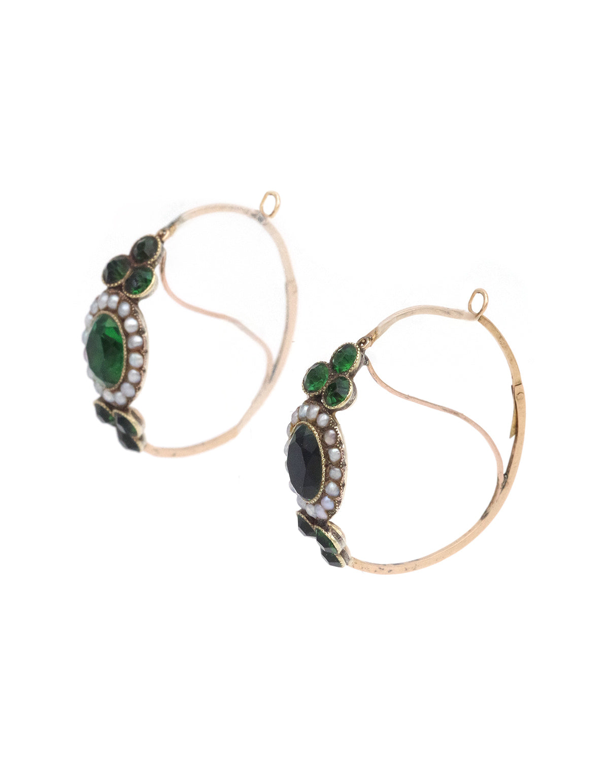 boucles oreille poissardes vertes