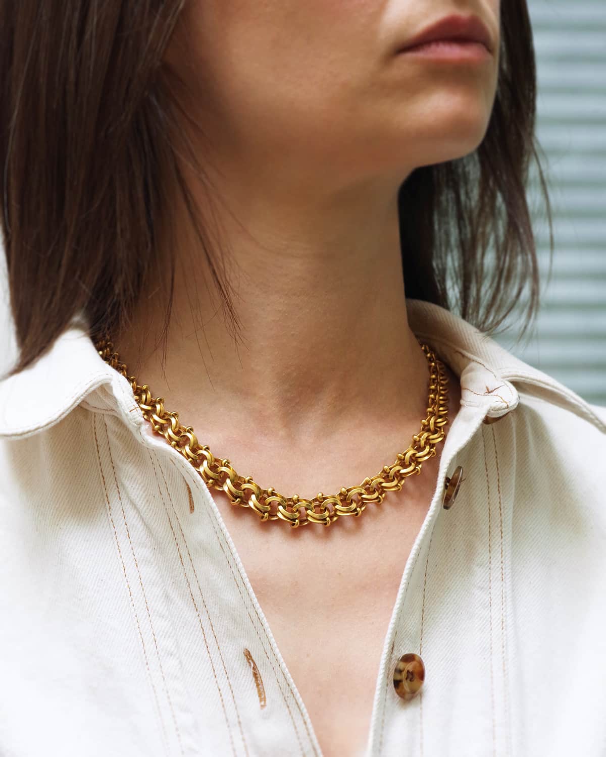 Collier ancien gros sirop en or