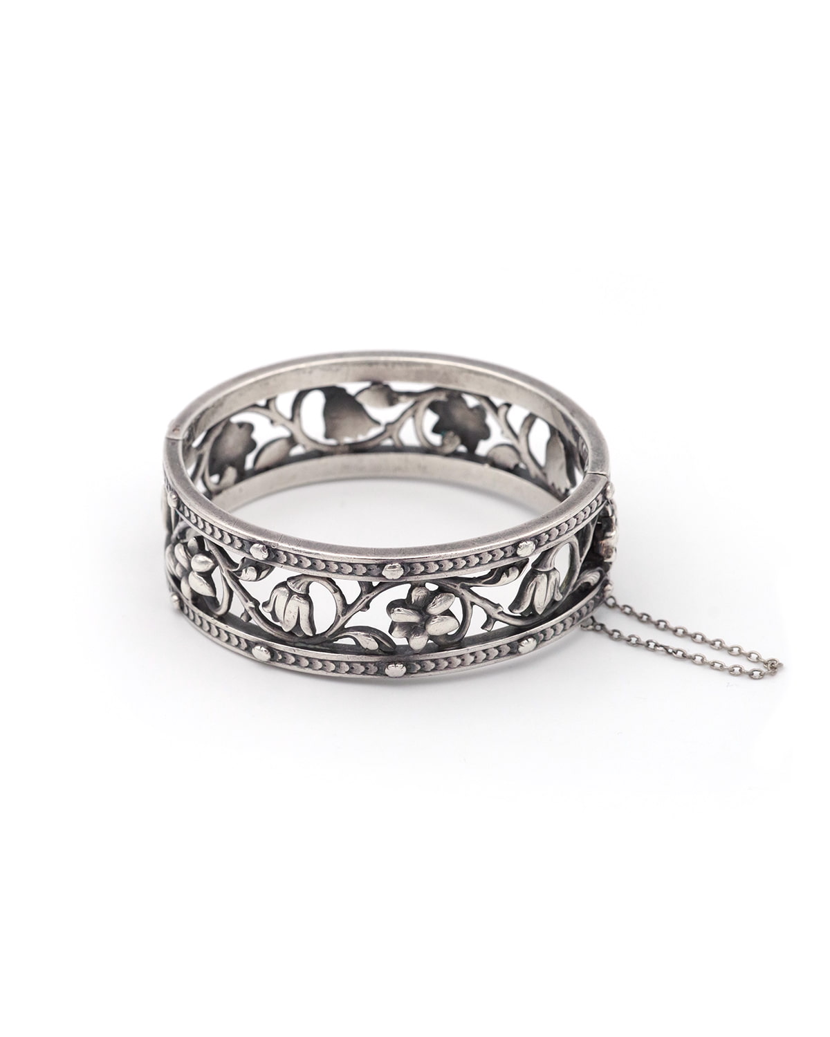 Bracelet manchette ancien en argent signé froment meurice