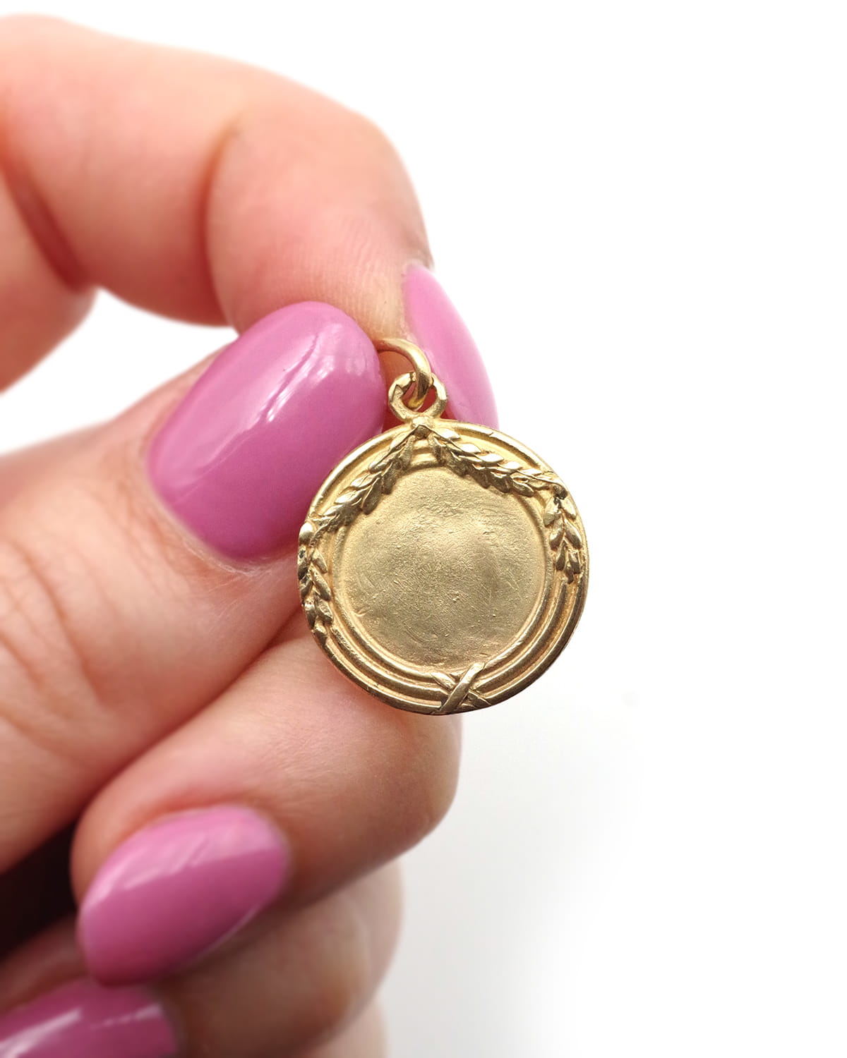 Antique gold unengraved medal