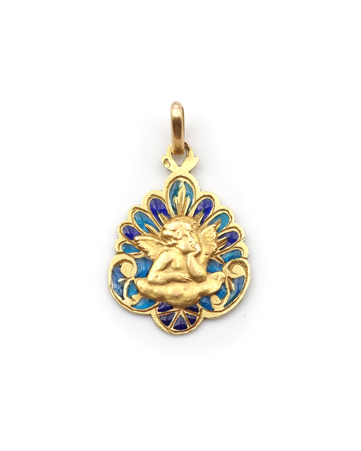 Art Nouveau Raphael angel medal