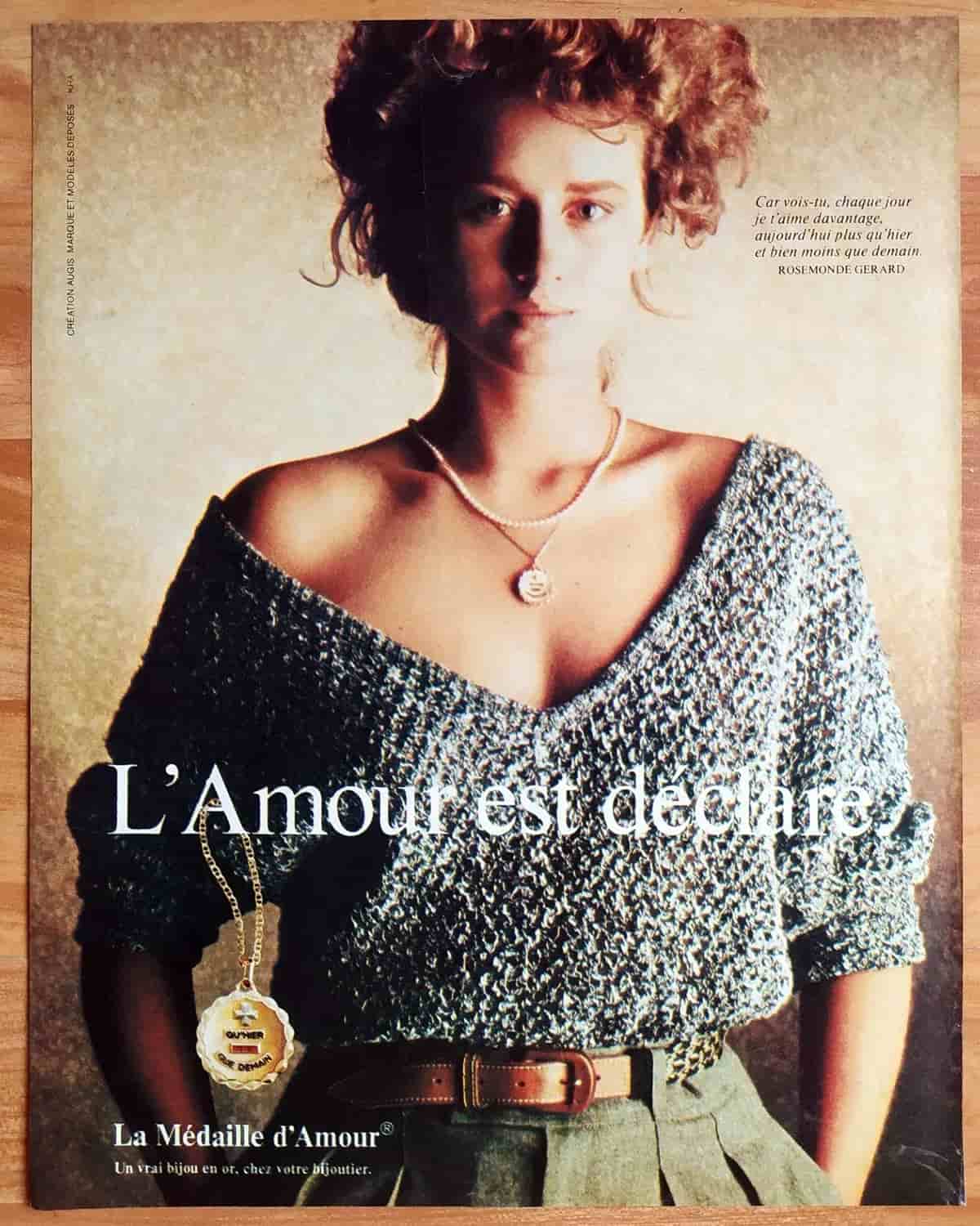 Publicité medaille augis