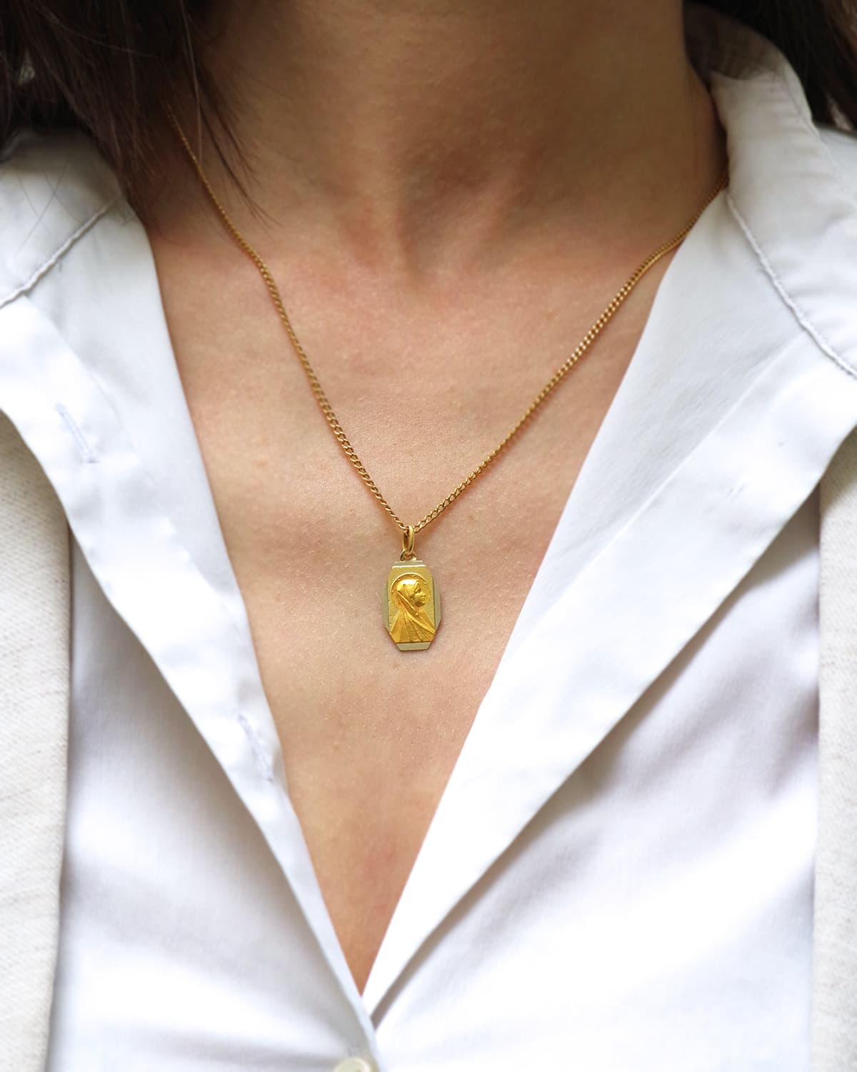 Pendentif Art Deco Vierge