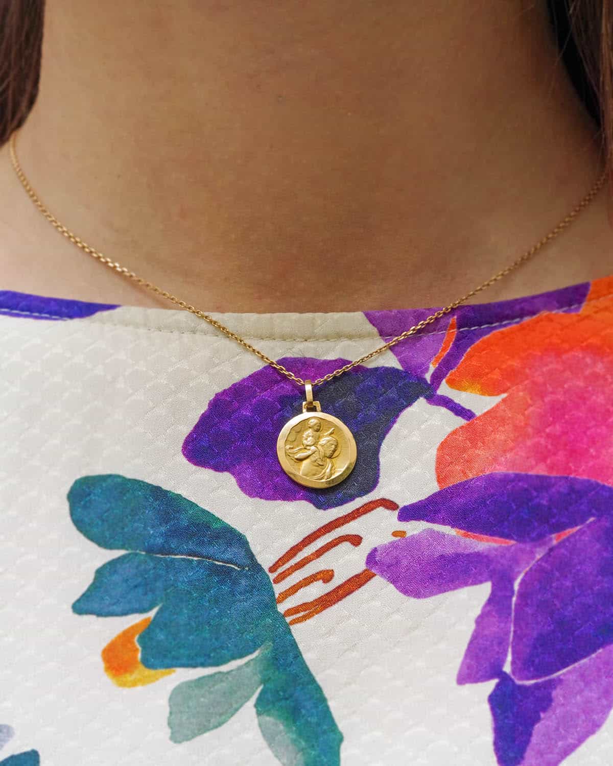 Médaille saint christophe en or