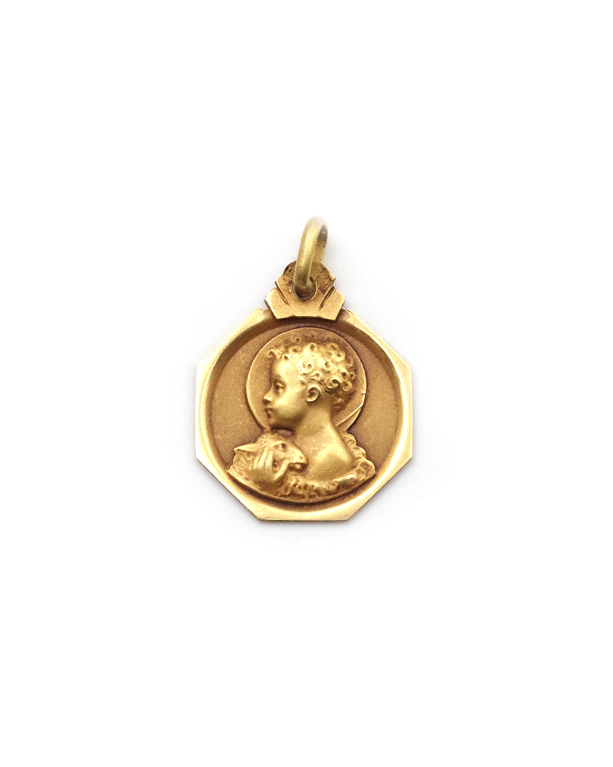 Saint Jean Baptiste pendant in gold