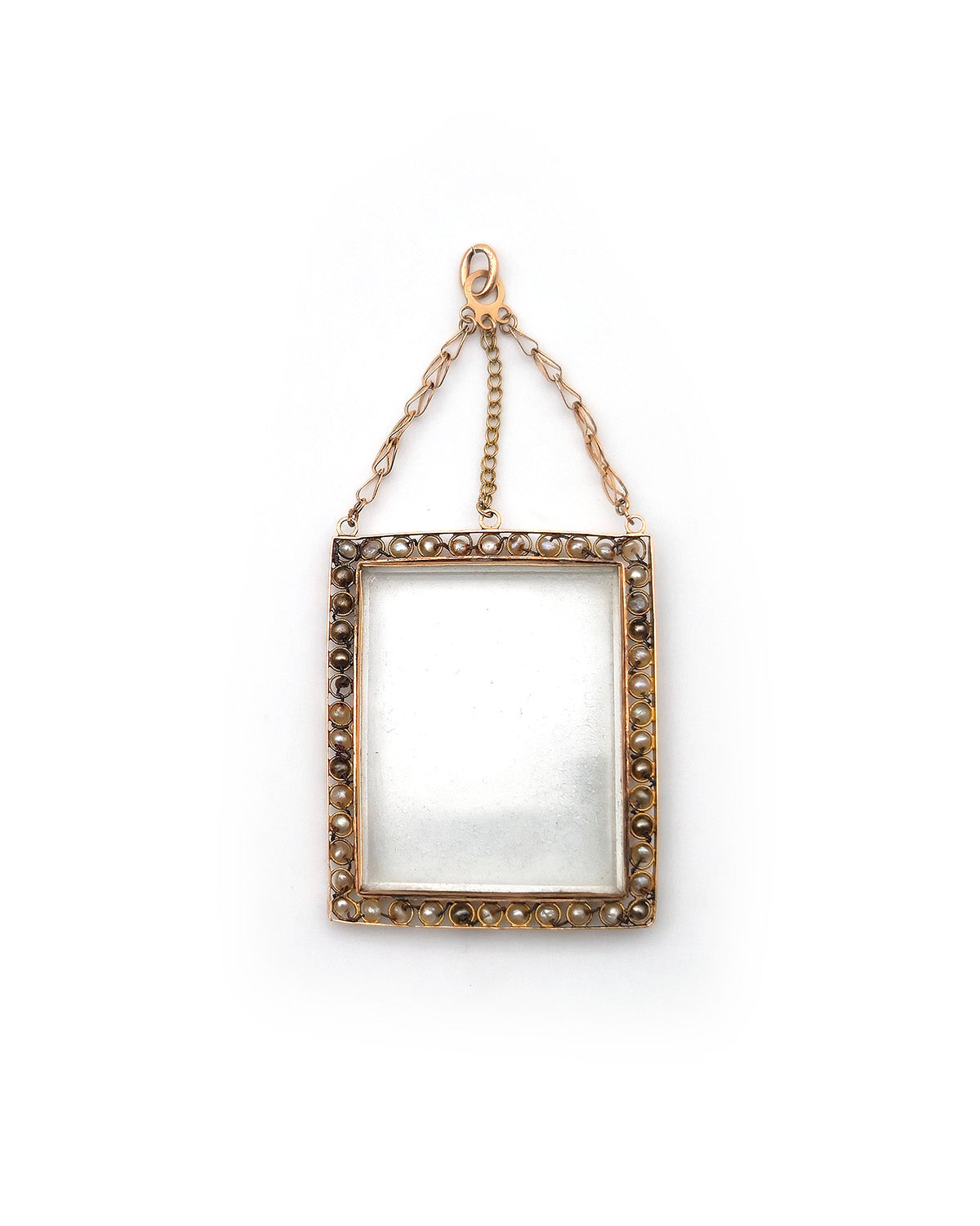 Georgian rectangular locket pendant