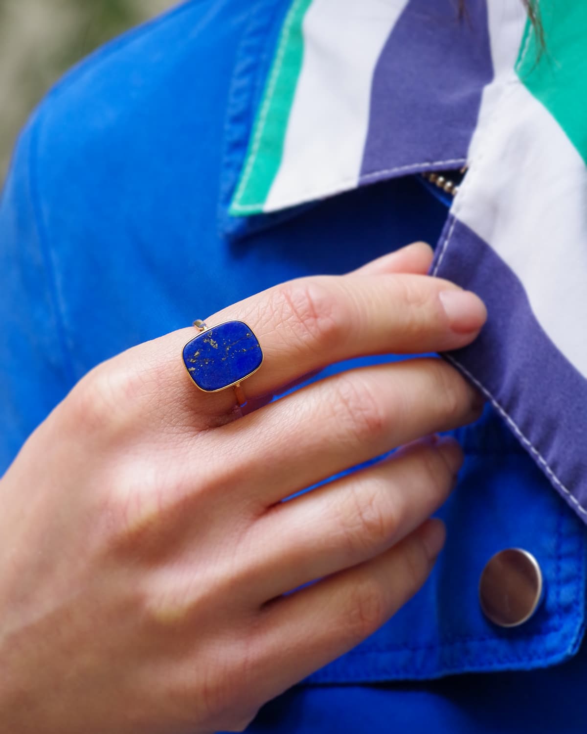 mid century lapis lazuli ring