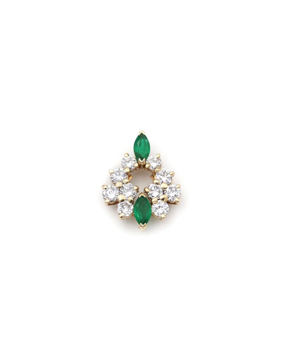 Diamond and emerald pendant