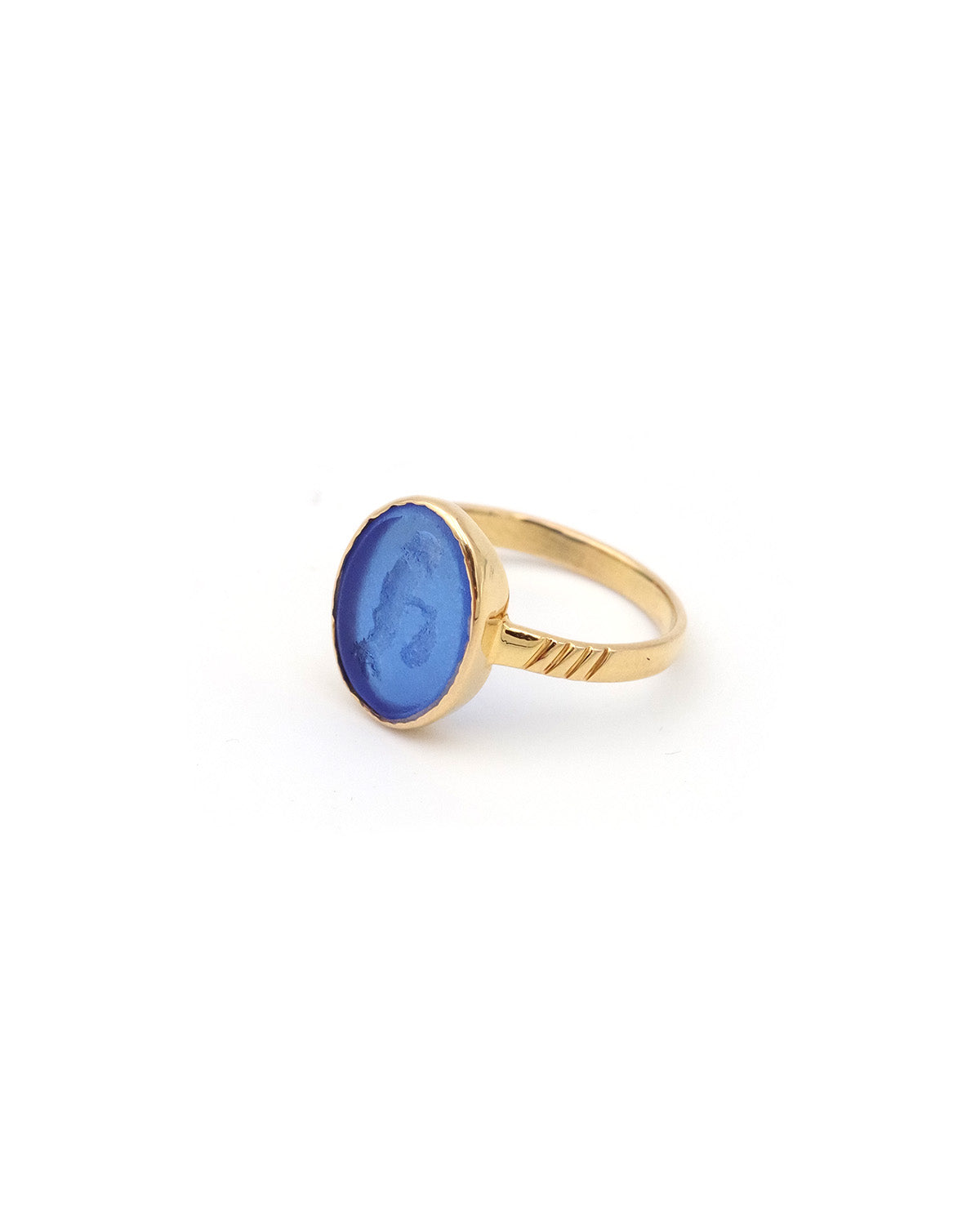 intaglio ring in 14k gold