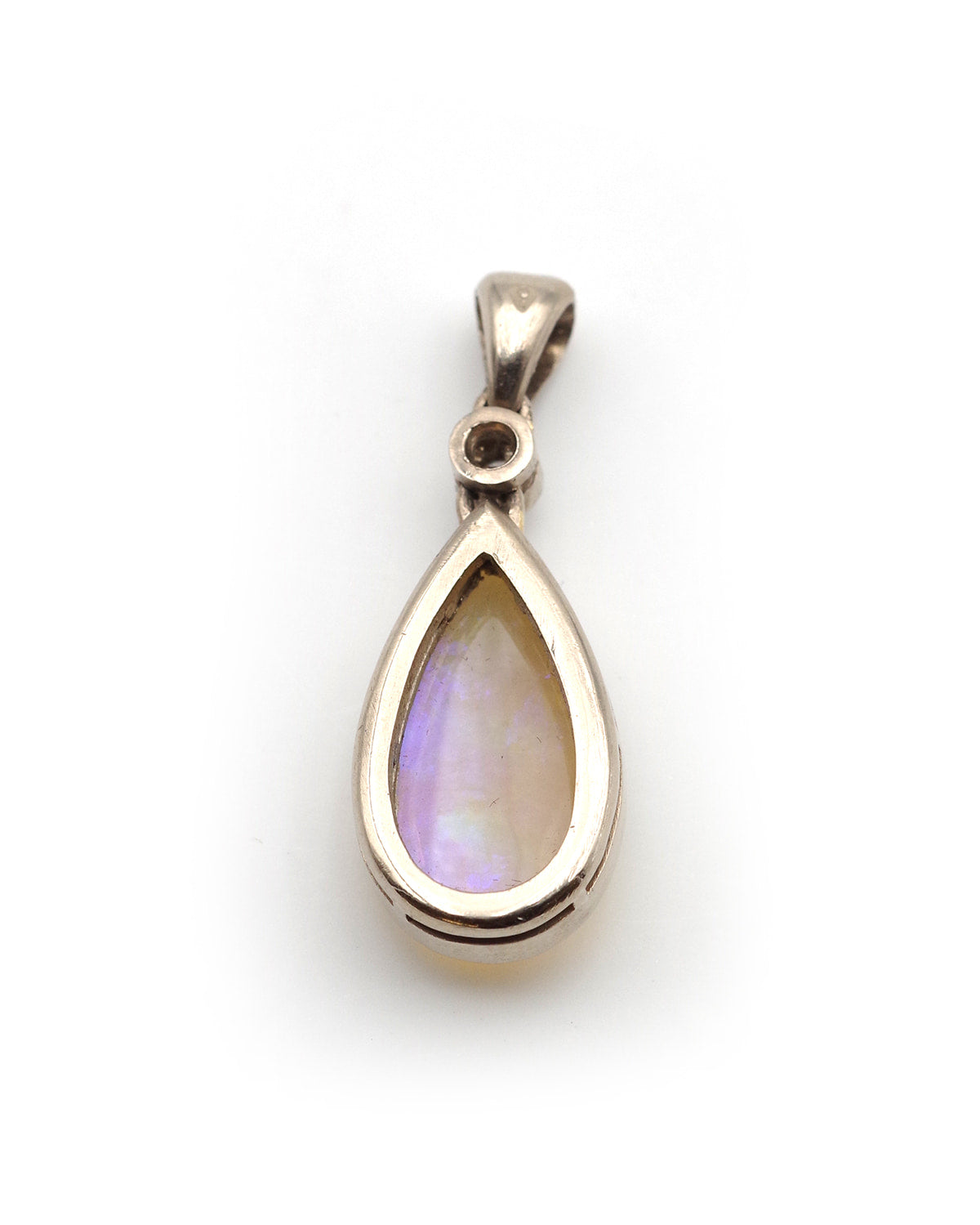 Opal diamond pendant