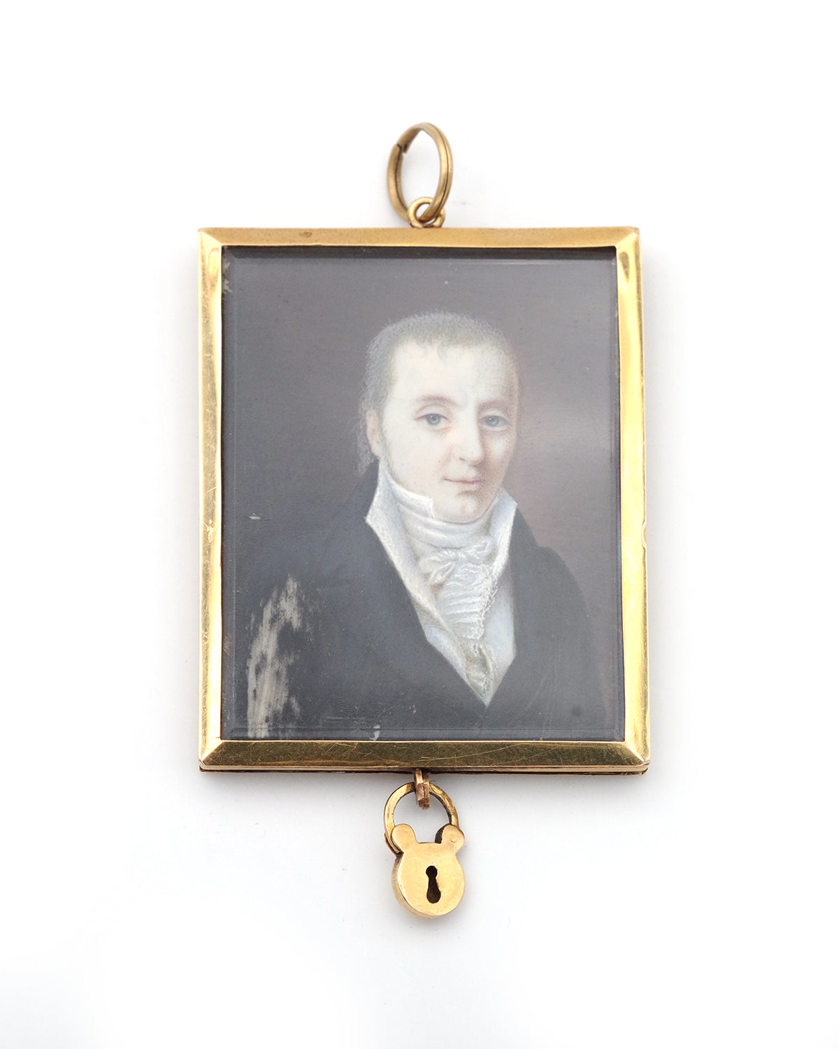 Georgian gentleman portrait pendant